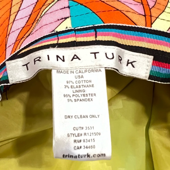 TRINA TURK Abstract Floral Print Shade Hat-Wide Posable Brim-Packable-OS-NWOT - Picture 5 of 5